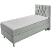 Boxspring posteľ Premium látková, záhlavná časť chesterfield