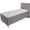 Boxspring posteľ Premium látková, záhlavná časť chesterfield