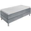 Boxspring posteľ Premium velúrová látka, bez záhlavnej časti