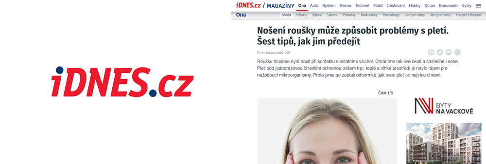 Nošení roušky může způsobit problémy s pletí. Šest tipů, jak jim předejít