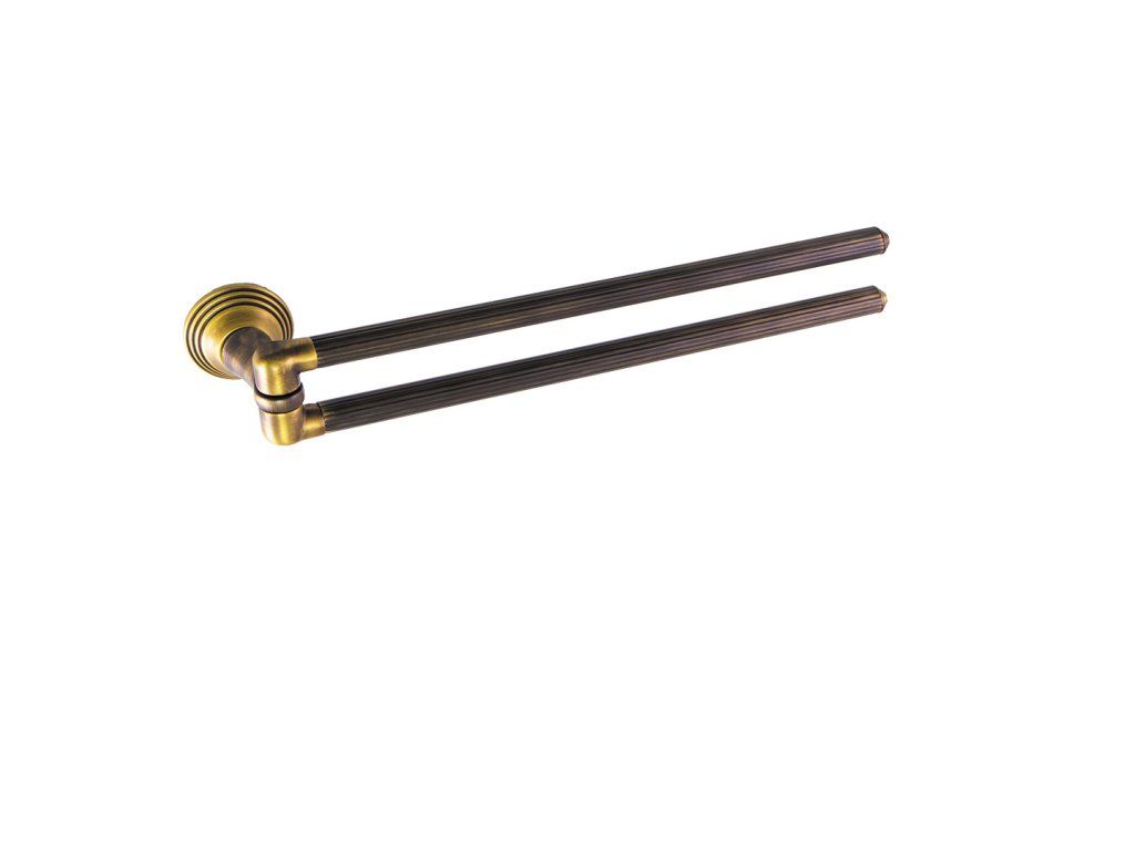 CB - HERMITAGE B3312 - Držiak na uteráky dvojitý 41 cm  ZLA - zlatá antik (OA)
