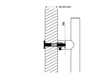 WA - Spojovací materiál WA/C pre ks DREVO, PVC, Al  CIM - čierna matná (RAL 9005)