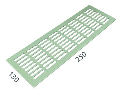 SRL - ALFA vetracia mriežka 130 x 250 mm  NEM - nerez matná