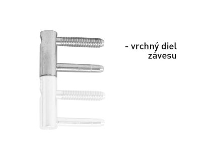 OV - Pánt nastaviteľný vrchný 495/14  POB - pozink biely