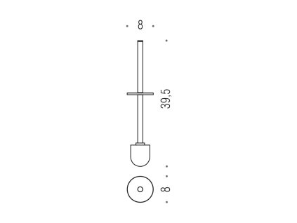 CB - SQUARE B9958 - Náhradná WC kefa  BIM - biela matná (BM)