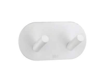 SO - BB - BX1091 - Samolepiaci vešiak na uteráky dvojitý  BIM - biela matná