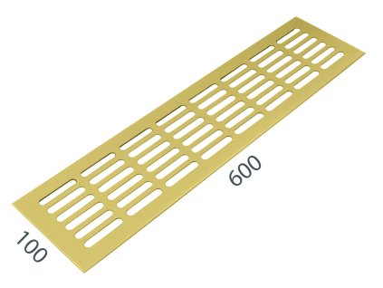 SRL - ALFA vetracia mriežka 100 x 600 mm  ZLM - zlatá matná (C4)
