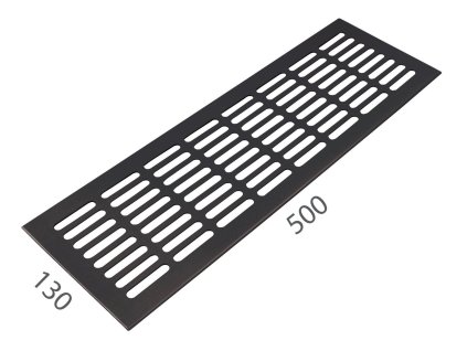 SRL - ALFA vetracia mriežka 130 x 500 mm  CIM - čierna matná (C35)
