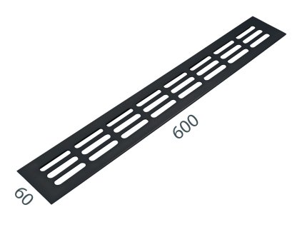 SRL - ALFA vetracia mriežka 60 x 600 mm  CIM - čierna matná (C35)