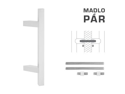 FT - MADLO kód K31Z 25x25 mm UN pár  BIM - biela matná (FBO)