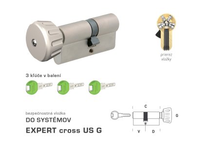 DK - EXPERT cross US G - s gombíkom  NIM - nikel matný