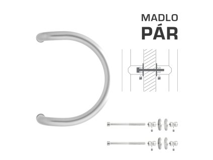 WA - MADLO M1 WA/A-DHP pár  NEM - nerez matná