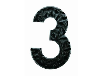 LR - DOMOVÁ ČÍSLICA  "3" - 120 mm  CIK - čierna kovaná