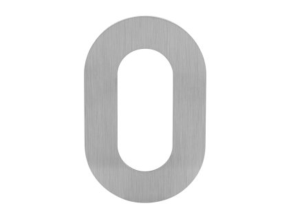LR - DOMOVÁ ČÍSLICA "0" - 120 mm  NEM - nerez matná