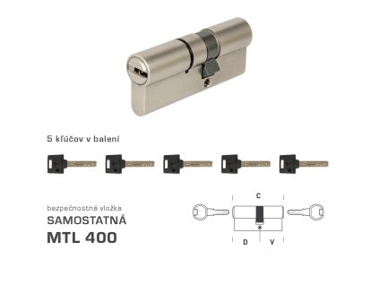 MTL - MTL400 S obojstranná  NIM - nikel matný