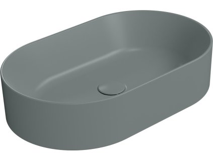 GSI KUBE X keramické umyvadlo na desku, 60x37cm, oválné, agave mat 945804