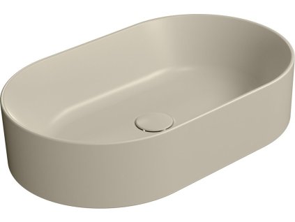 GSI KUBE X keramické umyvadlo na desku, 60x37cm, oválné, creta mat 945808