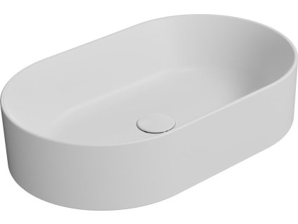 GSI KUBE X keramické umyvadlo na desku, 60x37cm, oválné, bílá mat 945809