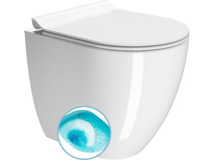 GSI PURA WC mísa stojící, Swirlflush, 36x50cm, spodní/zadní odpad, bílá ExtraGlaze 880411