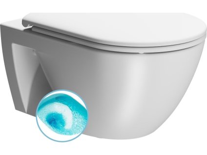 GSI PURA ECO závěsná WC mísa, Swirlflush, 36x55cm, bílá dual-mat 880709