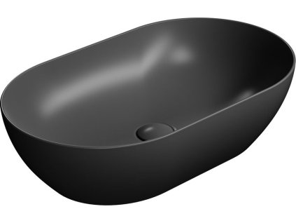 GSI PURA keramické umyvadlo na desku 60x37cm, černá mat 883426