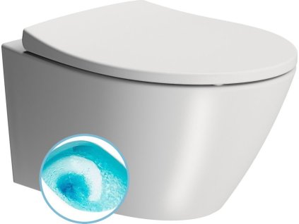 GSI MODO závěsná WC mísa, Swirlflush, 37x52cm, bílá dual-mat 981609