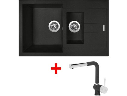4289316 8596142047918 sinks amanda 780.1 metalblack mix 3 p gr