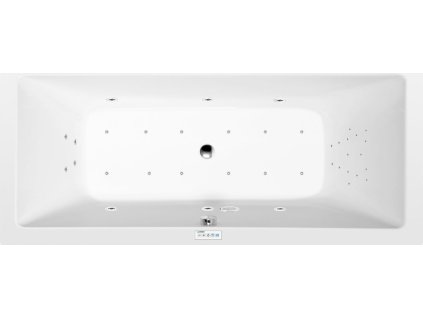 Polysan KRYSTA hydromasážní vana, 180x80x39cm, Highline Hydro-Air, chrom 71710.6010