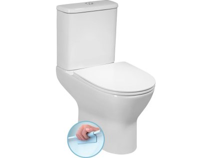 Bruckner DARIO WC kombi, Rimless, spodní/zadní odpad, bílá 201.431.4