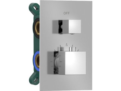 Sapho Podomítková sprchová termostatická baterie, box, 2 výstupy, chrom 1102-32