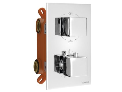 Sapho Podomítková sprchová termostatická baterie, box, 3 výstupy, chrom 1102-63