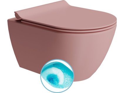 GSI PURA závěsná WC mísa, Swirlflush, 36x50cm, blush dual-mat 881624