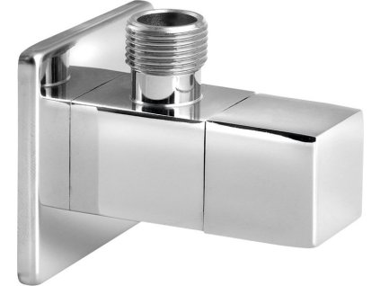 Aqualine Rohový ventil 1/2"x3/8", hranatý, chrom 5318