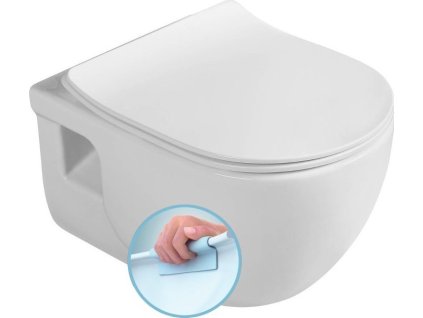 Sapho BRILLA závěsná WC mísa, Rimless, 36, 5x53cm, bílá 100614
