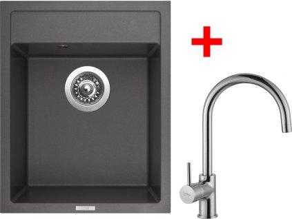 4476998 8596142057443 sinks classic 400 pureblack vitalia leskla