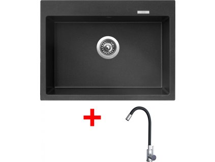4478205 8596142054404 sinks maximo 680 metalblack elasta nerez cerna