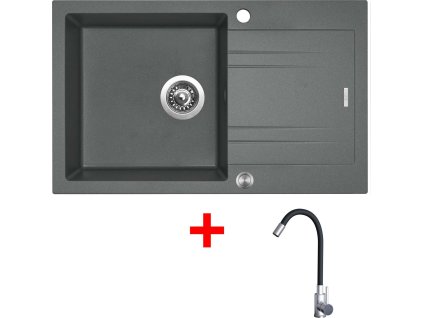 4478113 8596142054947 sinks linea 780 xc titanium elasta nerez cerna