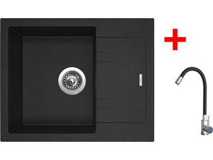 4478047 8596142053759 sinks linea 600 granblack elasta nerez cerna