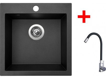 4478037 8596142053728 sinks viva 455 metalblack elasta nerez cerna