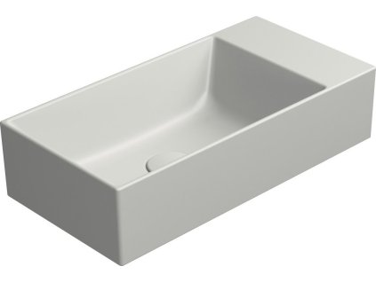 GSI KUBE X keramické umývátko 50x25cm, broušená spodní hrana, bez otvoru, pravé/levé, cenere mat 94869017
