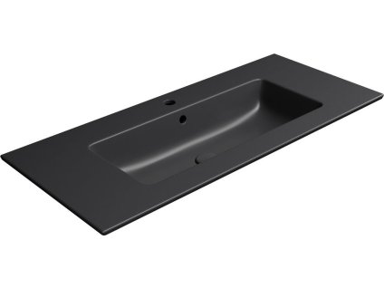 GSI PURA keramické umyvadlo Slim 102x46cm, černá mat 8886126