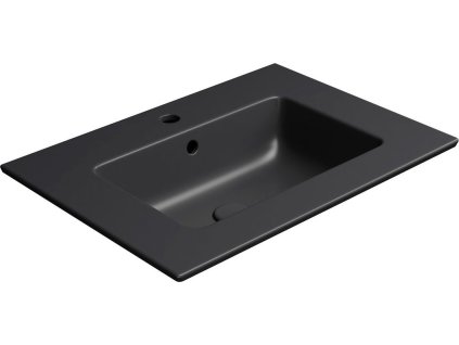 GSI PURA keramické umyvadlo Slim 62x46cm, černá mat 8884126