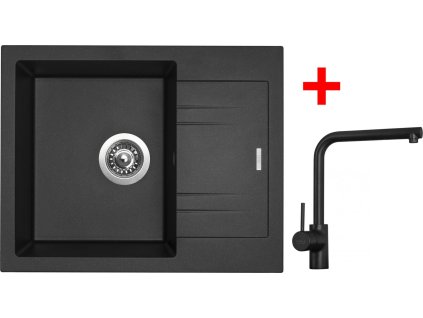 4297583 8596142045921 sinks linea 600 metalblack elka cerna matna