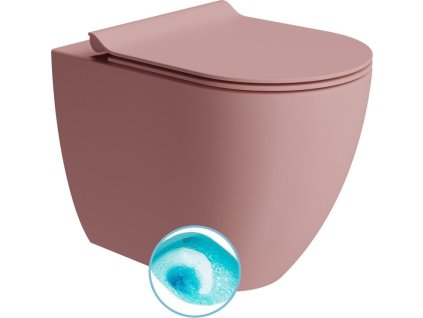 GSI PURA WC mísa stojící, Swirlflush, 36x55cm, spodní/zadní odpad, blush dual-mat 880324