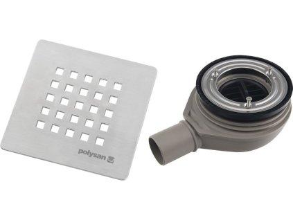 Polysan TRENECA vaničkový sifon, průměr 90mm, DN40, krytka nerez 84999