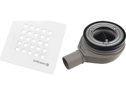 Polysan TRENECA vaničkový sifon, průměr 90mm, DN40, krytka bílá mat 84999.10
