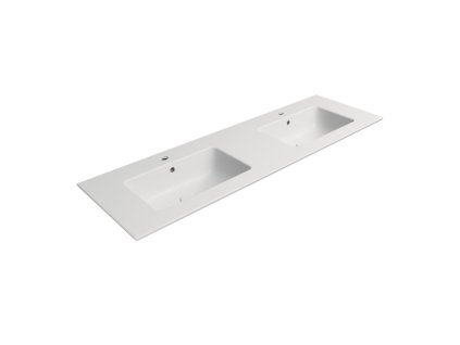 GSI PURA keramické dvojumyvadlo Slim 142x46cm, bílá mat 8889109