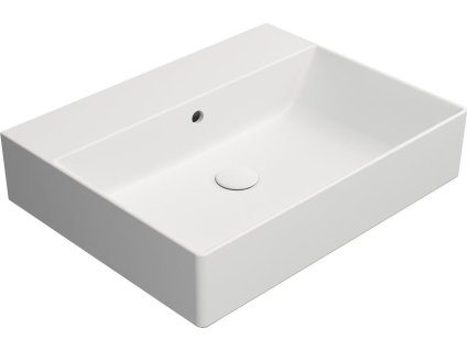 GSI KUBE X keramické umyvadlo 60x47cm, bez otvoru, bílá mat 9431009