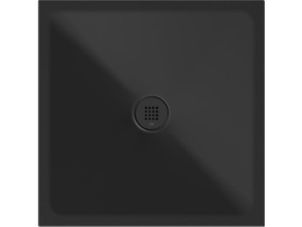 GSI Keramická sprchová vanička, čtverec 80x80x2cm, černá mat 46080826