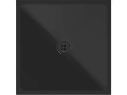 GSI Keramická sprchová vanička, čtverec 90x90x2cm, černá mat 46090926